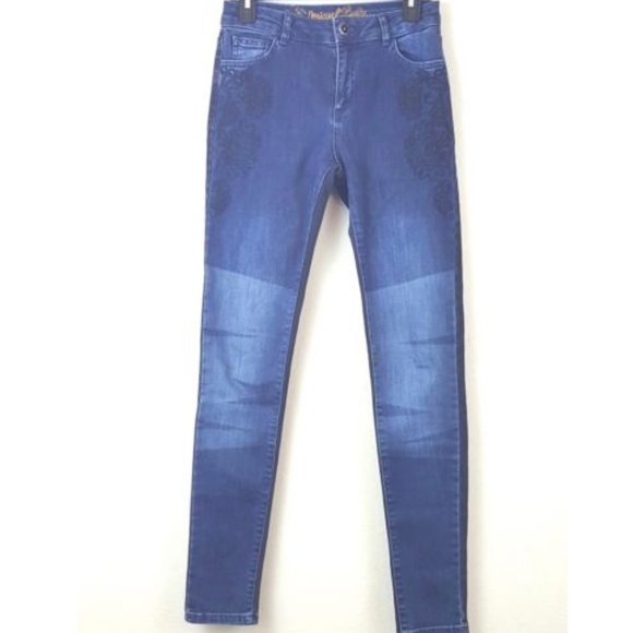Desigual | Jeans | Desigual Exotic Jeans Embroidered Blake Skinny | Poshmark